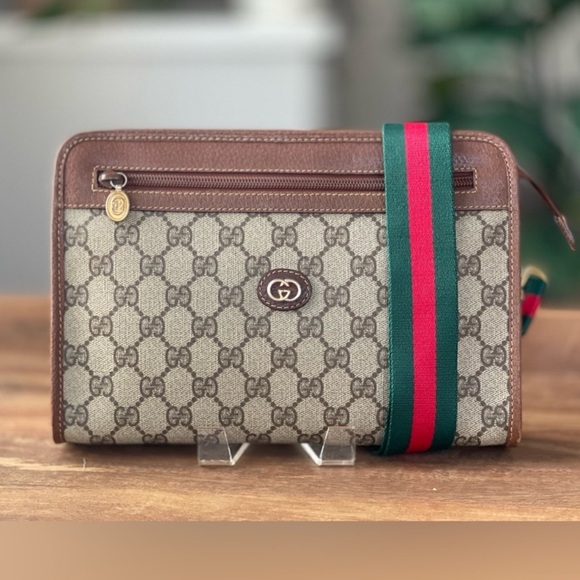 Authentic Vintage Gucci ophidia GG Monogram web Clutch Bag - Picture 2 of 8